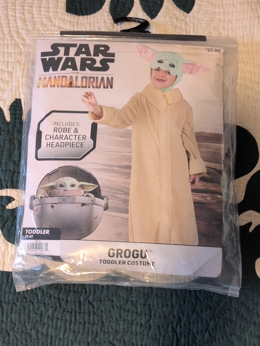New Official Star Wars Grogu costume (3T- 4T)